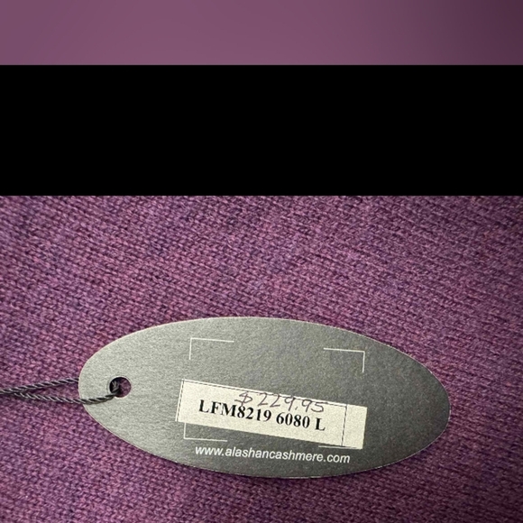 Claudia Nichole NWT Sweater Purple 90% Superwash Merino Wool 10% Cashmere Large - Picture 10 of 10